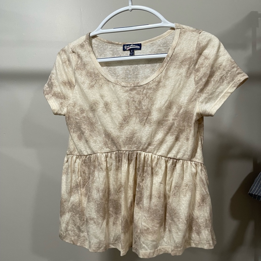 Short Sleeve Peplum Top